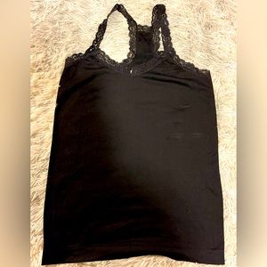 Last exit, laced black tank top, One size 12-24